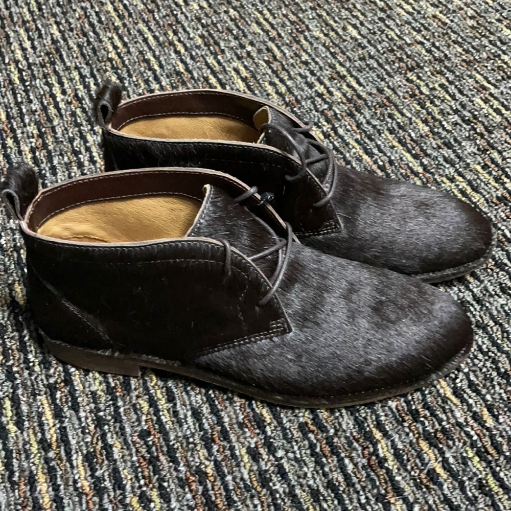 Trask Buffalo Calf Hide Ankle Boots
